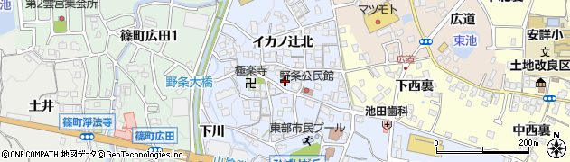 京都府亀岡市篠町野条イカノ辻北63周辺の地図