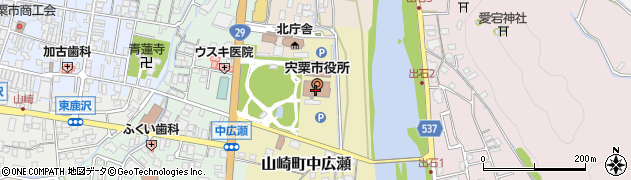 宍粟市役所教育委員会　学校教育課周辺の地図