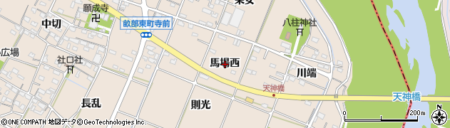 愛知県豊田市畝部東町（馬場西）周辺の地図