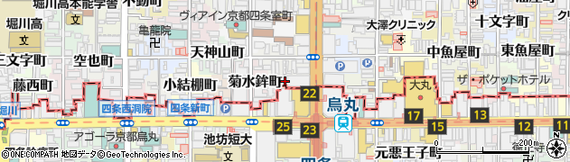 京都府京都市中京区占出山町周辺の地図