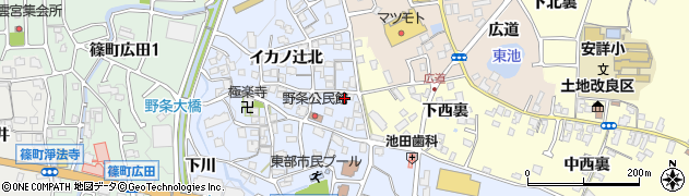 京都府亀岡市篠町野条イカノ辻北6周辺の地図