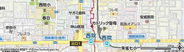 京都府京都市右京区西院東淳和院町32周辺の地図