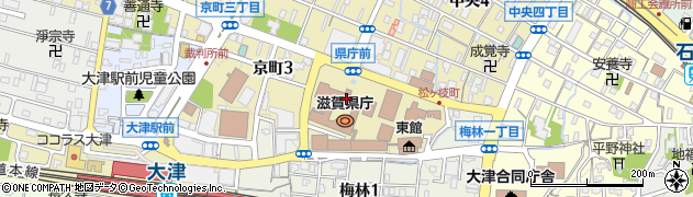 滋賀県庁県民生活部　情報政策課周辺の地図