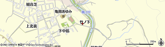 京都府亀岡市篠町篠（竹ノ下）周辺の地図