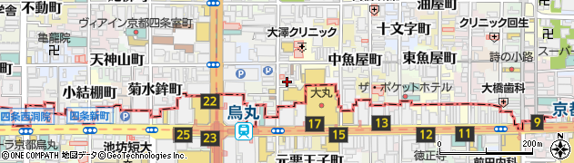 京都府京都市中京区阪東屋町周辺の地図