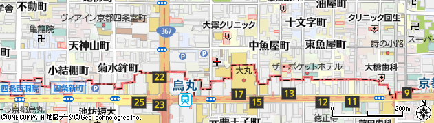 京都府京都市中京区阪東屋町周辺の地図