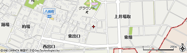 愛知県知立市八橋町（上井場取）周辺の地図
