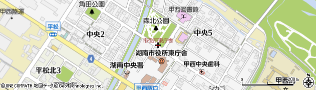 市役所東庁舎周辺の地図