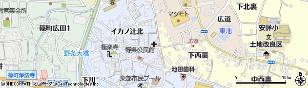 京都府亀岡市篠町野条イカノ辻北15周辺の地図