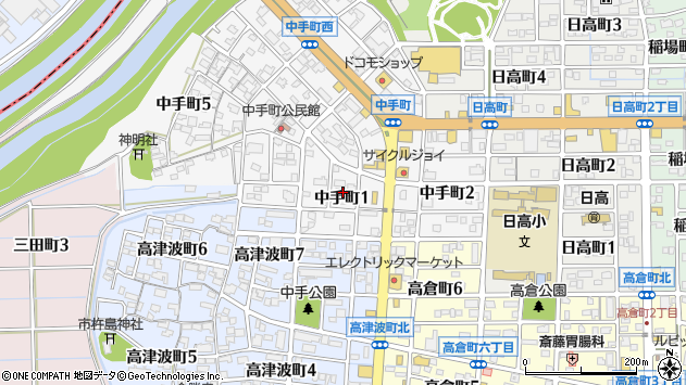 〒448-0049 愛知県刈谷市中手町の地図