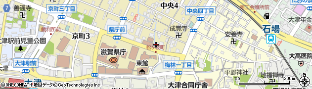 株式会社中日新聞社　大津支局周辺の地図