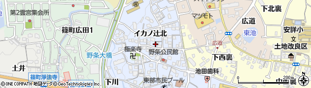 京都府亀岡市篠町野条イカノ辻北61周辺の地図