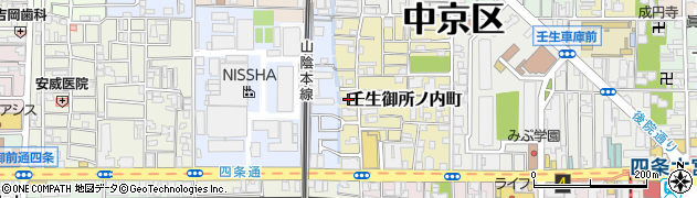 京都府京都市中京区壬生御所ノ内町39周辺の地図