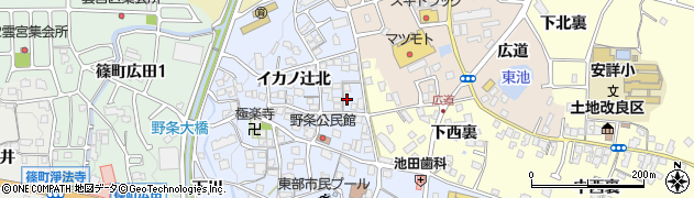 京都府亀岡市篠町野条イカノ辻北14周辺の地図