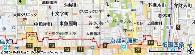 京都府京都市中京区東大文字町周辺の地図