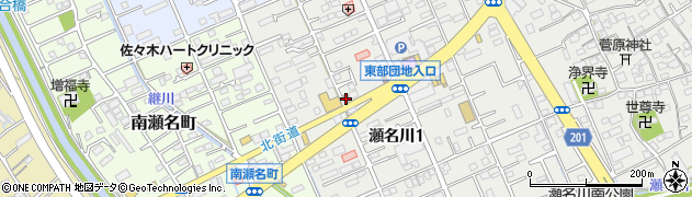 静岡瀬名郵便局周辺の地図