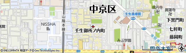 京都府京都市中京区壬生御所ノ内町16周辺の地図