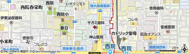 京都府京都市右京区西院東淳和院町10周辺の地図