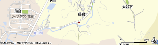 愛知県岡崎市恵田町（藤倉）周辺の地図