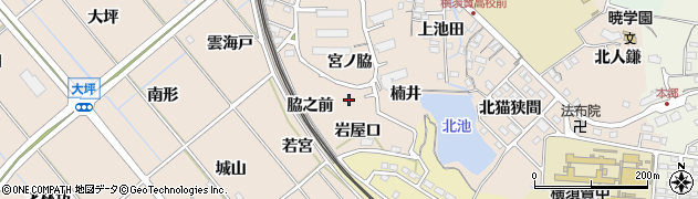 愛知県東海市高横須賀町宮ノ脇周辺の地図