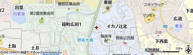 京都府亀岡市篠町野条イカノ辻北86周辺の地図