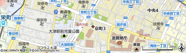 滋賀県大津市京町周辺の地図