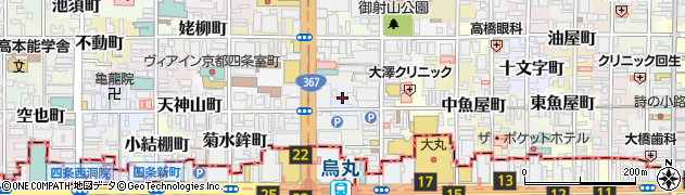 京都府京都市中京区元法然寺町周辺の地図
