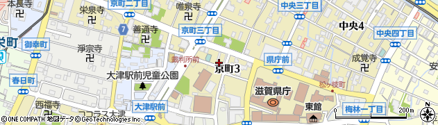 滋賀県大津市京町3丁目周辺の地図