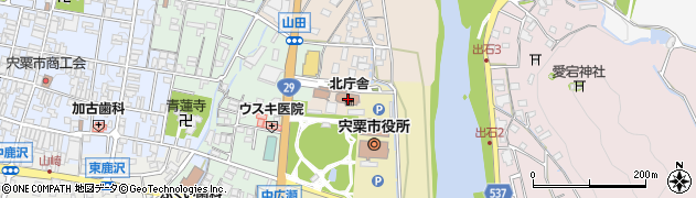 宍粟市役所北庁舎周辺の地図