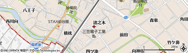愛知県東海市養父町（諸之木）周辺の地図