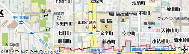 京都府京都市中京区四坊堀川町周辺の地図