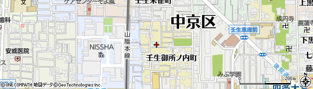 京都府京都市中京区壬生御所ノ内町周辺の地図