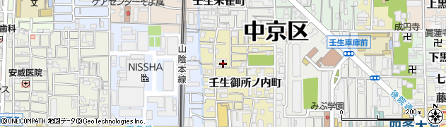 京都府京都市中京区壬生御所ノ内町周辺の地図