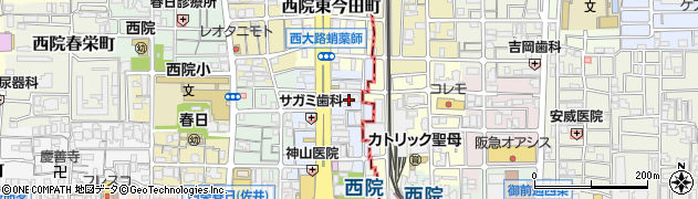 株式会社ジェイ・エス・ビー京都　ＵｎｉＬｉｆｅ西院店周辺の地図
