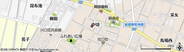 愛知県豊田市畝部東町中切102周辺の地図