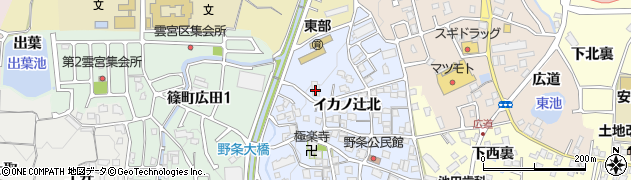 京都府亀岡市篠町野条イカノ辻北76周辺の地図