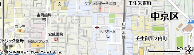 京都府京都市中京区壬生花井町周辺の地図