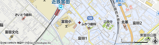キャッスルハイツ富田　管理室周辺の地図