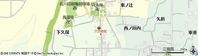 京都府亀岡市曽我部町西条（下檀ノ上）周辺の地図