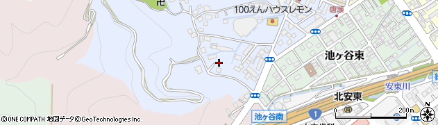 静岡県静岡市葵区池ヶ谷周辺の地図