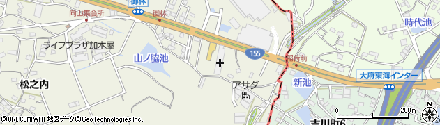 愛知県東海市加木屋町御林11周辺の地図