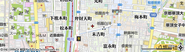 京都府京都市東山区元吉町周辺の地図