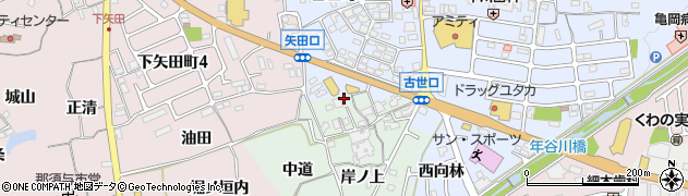 京都府亀岡市中矢田町周辺の地図