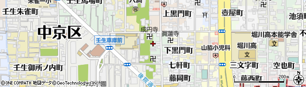 京都府京都市中京区四坊大宮町周辺の地図