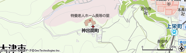 滋賀県大津市神出開町周辺の地図