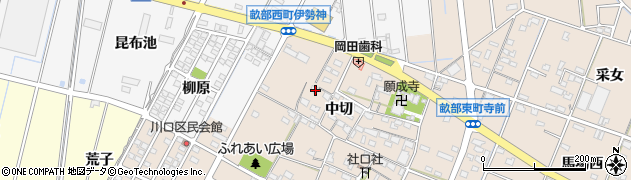 愛知県豊田市畝部東町中切54周辺の地図
