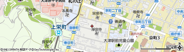滋賀県大津市御幸町周辺の地図