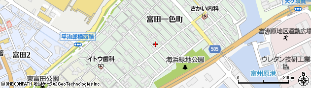 三重県四日市市富田一色町周辺の地図
