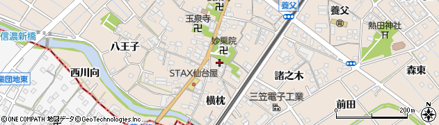 愛知県東海市養父町里中49周辺の地図