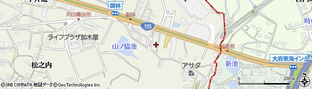 愛知県東海市加木屋町御林12周辺の地図